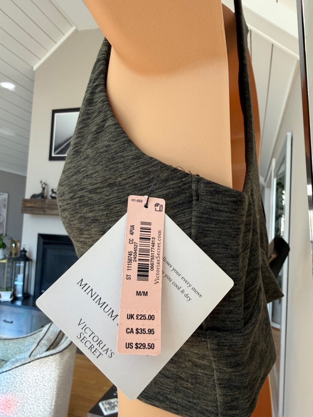 Victoria's Secret Dark Green Twist-Front Sports Bralette, BNWT Size M - Picture 5 of 11